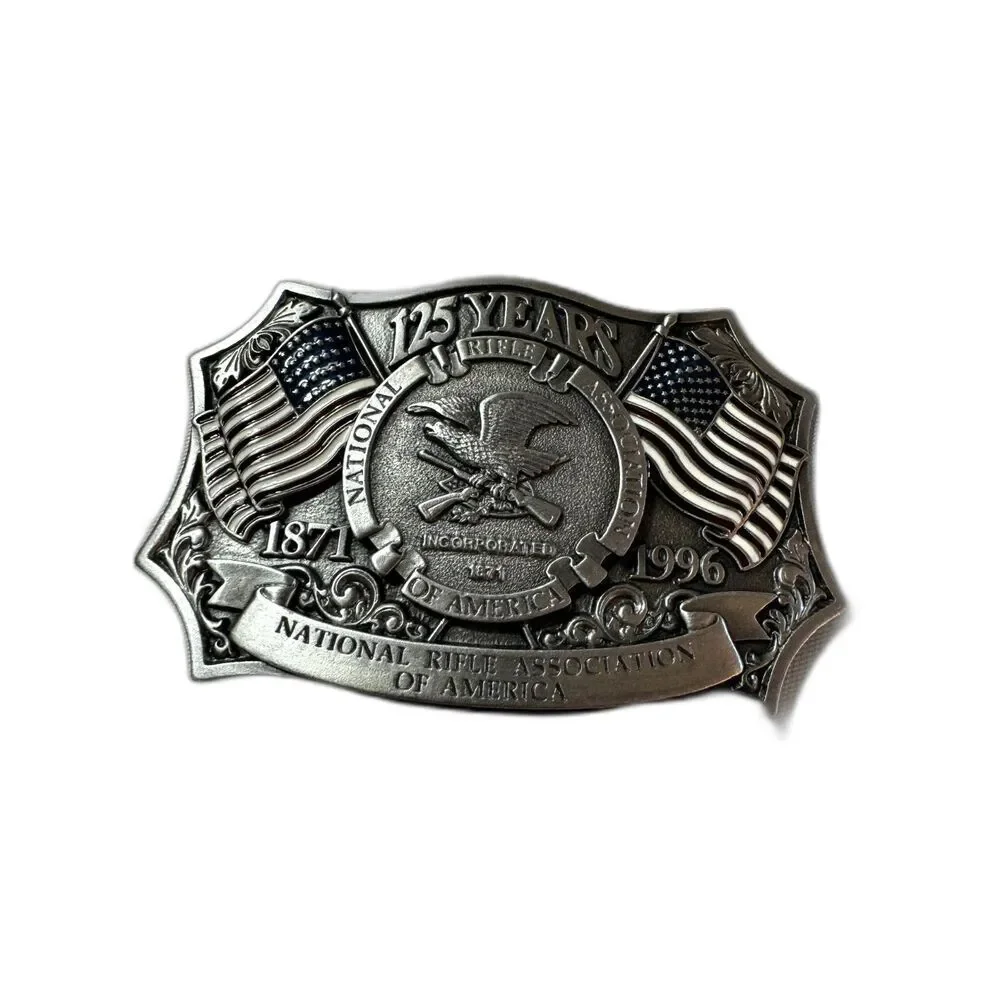National Rifle Association (NRA) belt buckle; 1996 125th anniversary buckle